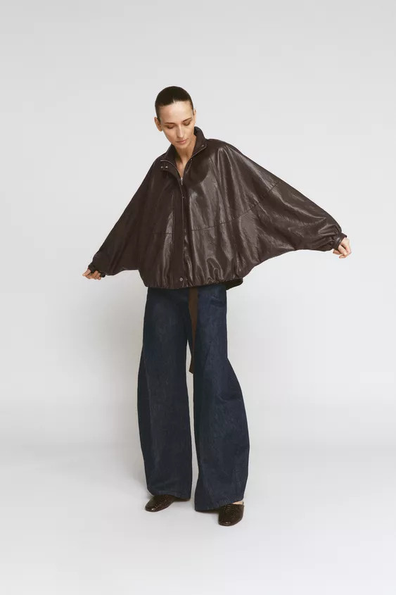 FAUX LEATHER BOMBER JACKET ZW COLLECTION | Zara US