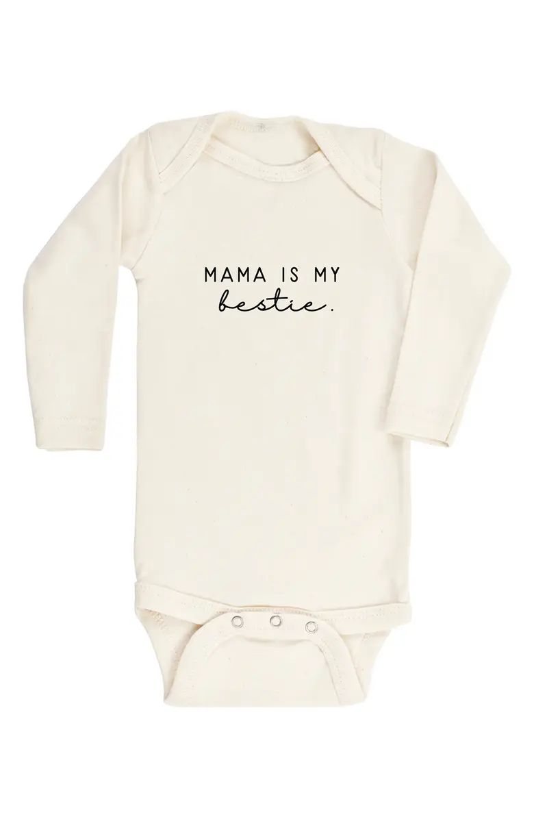 Tenth & Pine Mama Is My Bestie Long Sleeve Organic Cotton Bodysuit | Nordstrom | Nordstrom