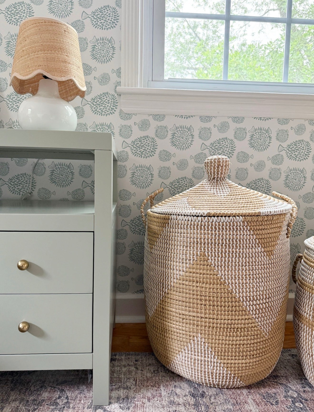 Pattern doesn’t have to stop at wallpaper or rugs. I love bringing it in through smaller details too, like woven baskets, especially when the colors tie back to the rest of the room.

pattern mixing, woven baskets, blue wallpaper, home decor, storage baskets, interior styling, patterned accessories, wallpaper ideas, decorating details, Girl on the Hudson

#LTKHome