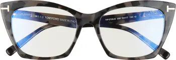 54mm Blue Cat Eye Light Blocking Glasses | Nordstrom
