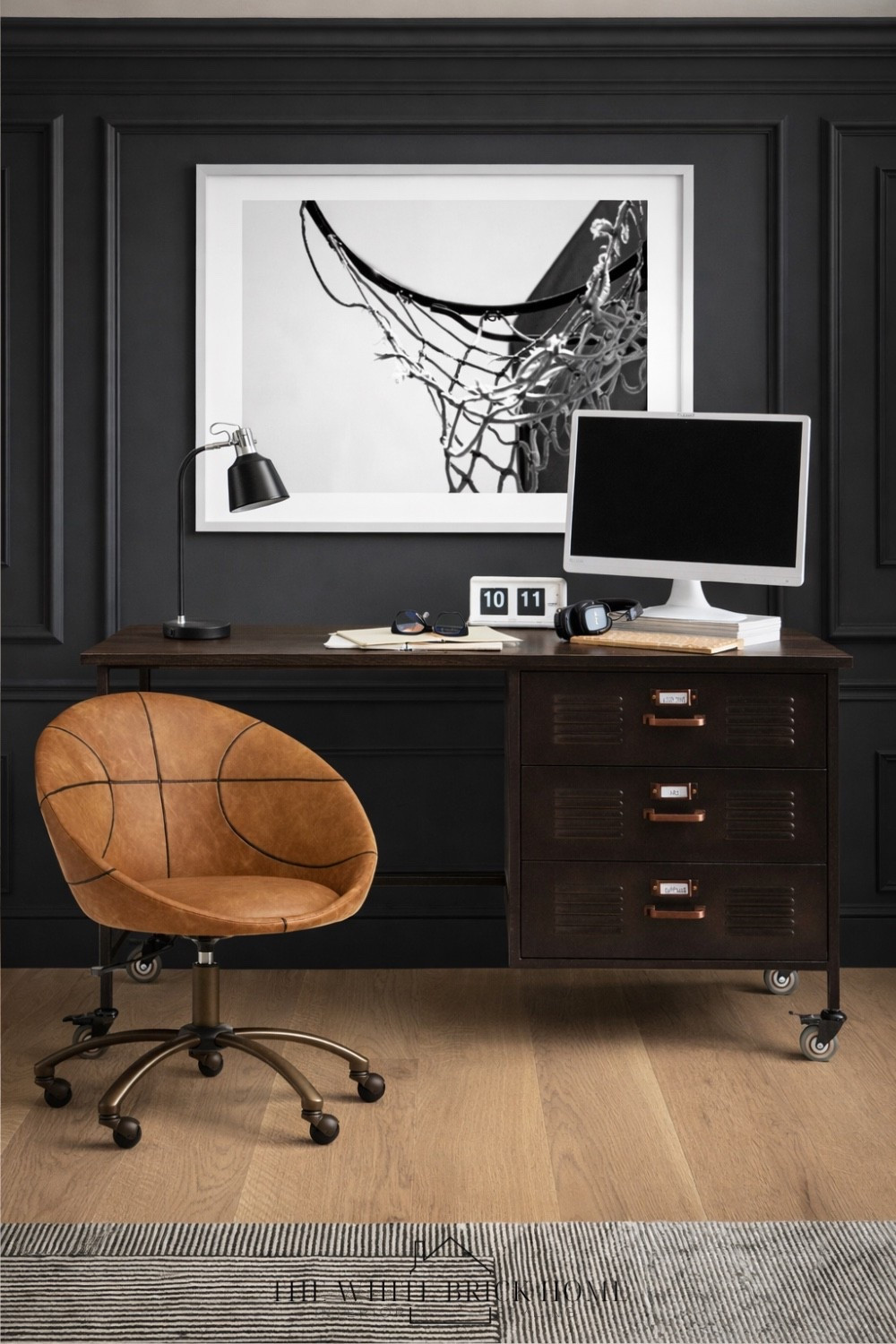 A cool, elevated workspace that blends sporty edge with modern style - perfect for a teen boy who wants his room to feel grown up and undeniably cool. 
🖤🖤
Boys room, boys bedroom, kids room, kids bedroom, sports themed bedroom, sports themed decor, basketball bedroom, basketball room, wall art, desk, boys room furniture, boys room desk, boys room decor, boys room ideas, boys room wall art, sports themed wall art, sports themed decor ideas, home decor, home design, teen boy, teen bedroom, teen boy room, home decor teen, pottery barn teen, wayfair, minted 


#LTKKids #LTKHome #LTKSaleAlert