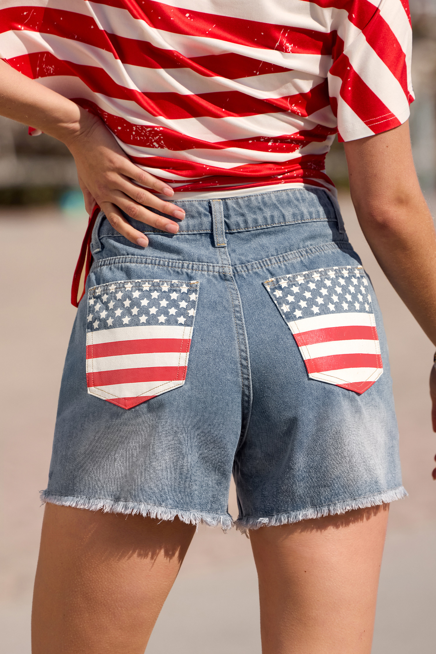 Endless Days Americana Denim Shorts | Cupshe US