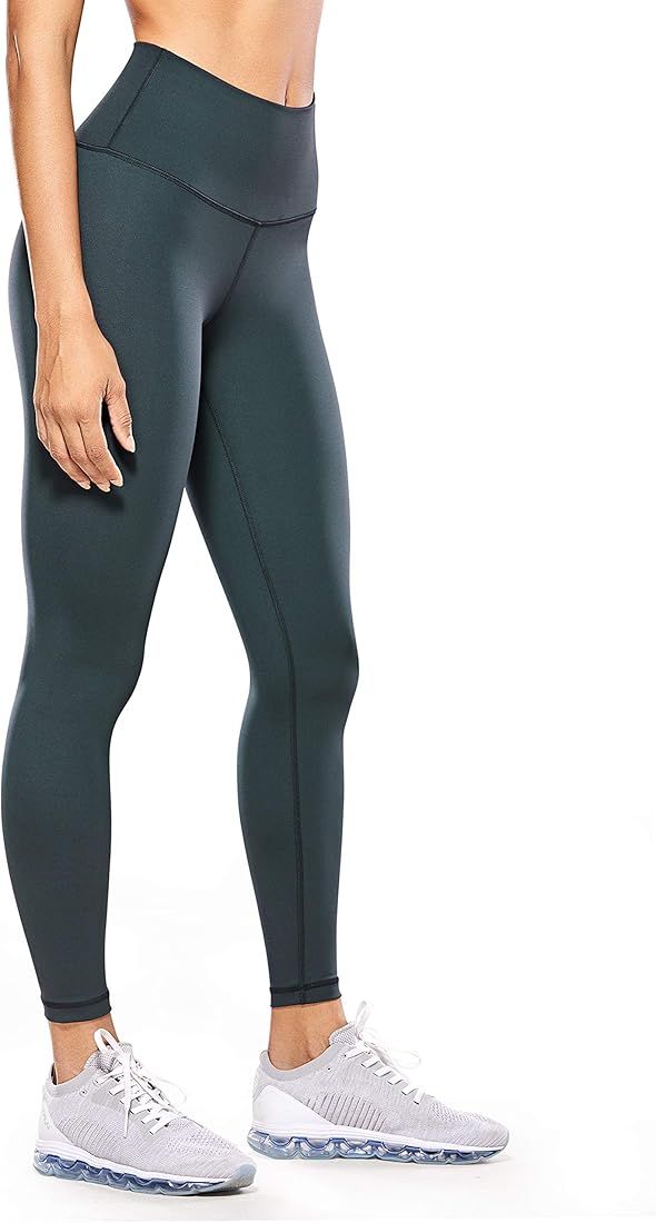 CRZ YOGA Women's Hugged Feeling Compression Leggings 25 Inches - Thick High Waisted Tummy Control Wo | Amazon (US)