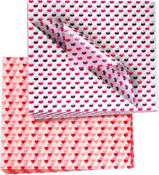 ASTARON 100pcs Valentine's Day Wax Paper Sheets for Food Wrapping,Valentine Tissue Wax Paper for ... | Amazon (CA)