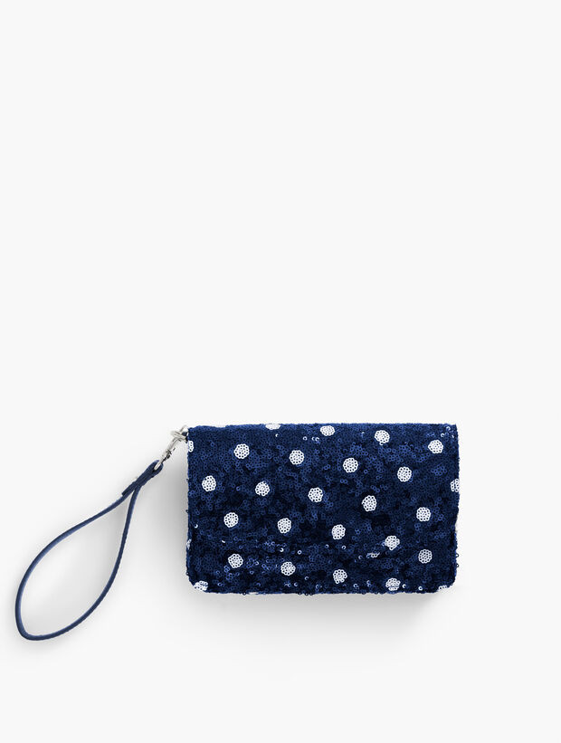 Martini Dot Sequin Wristlet | Talbots