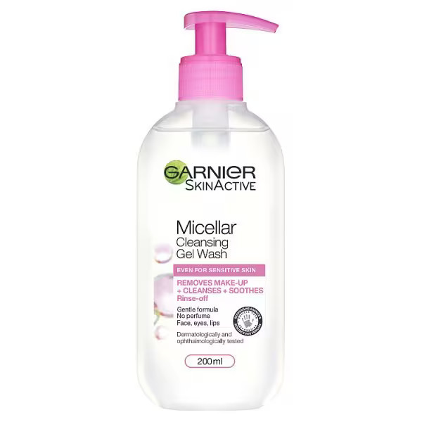Garnier Micellar Gel Face Wash Sensitive Skin 200ml | Superdrug