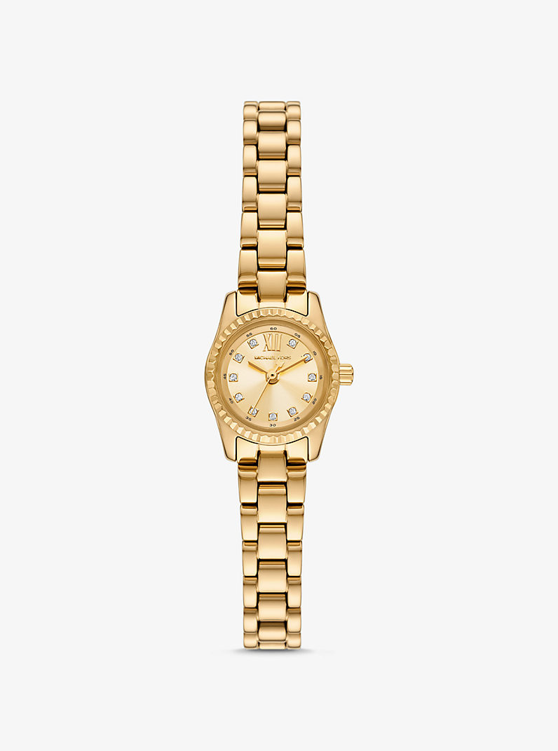 Mini Lexington Pavé Gold-Tone Watch | Michael Kors US