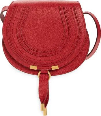 Chloe Mini Marcie Leather Crossbody Bag in Bold Brown at Nordstrom | Nordstrom