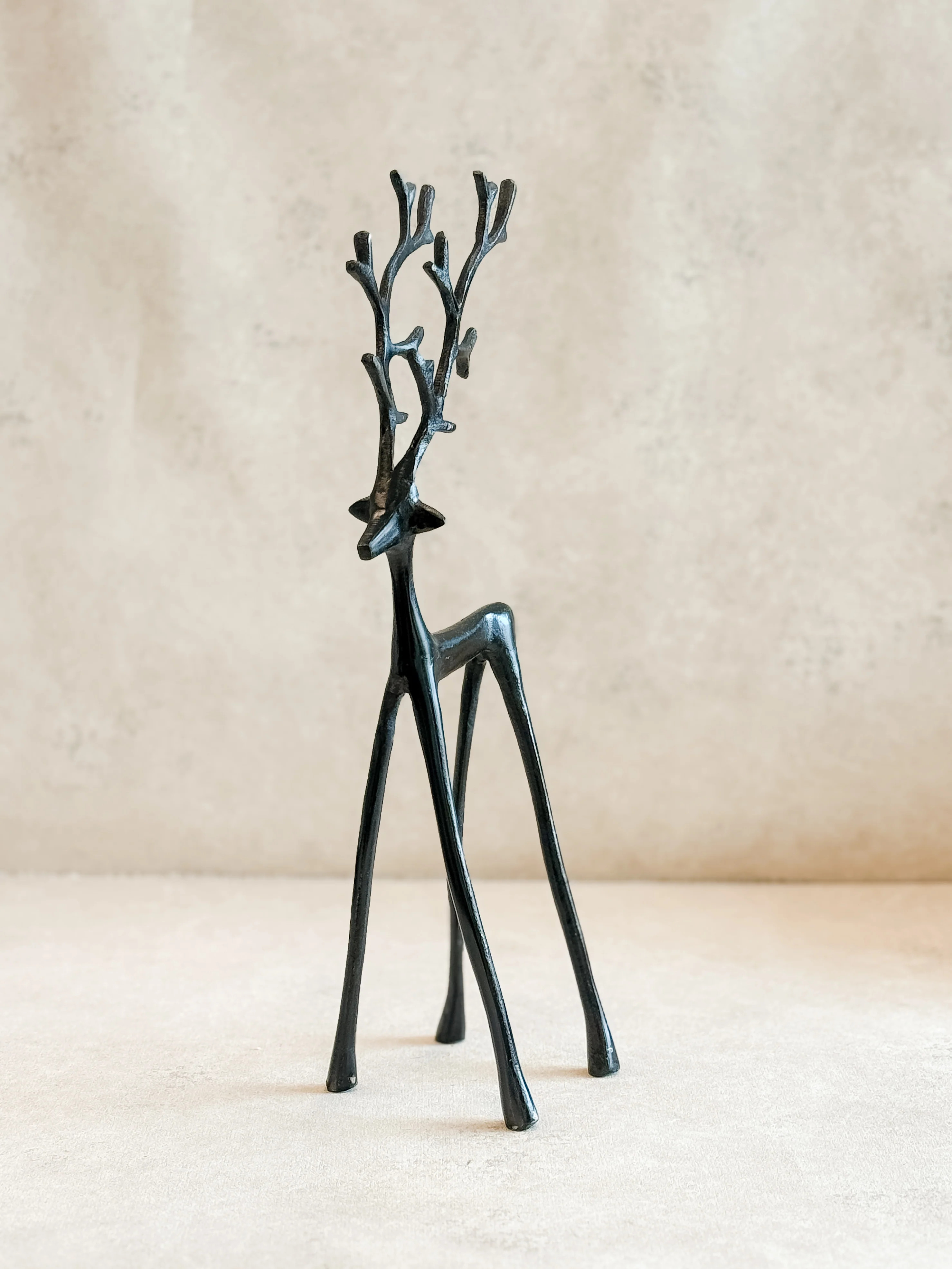 Sculpted Gunmetal Reindeer, 17.5 | Cottage and Key