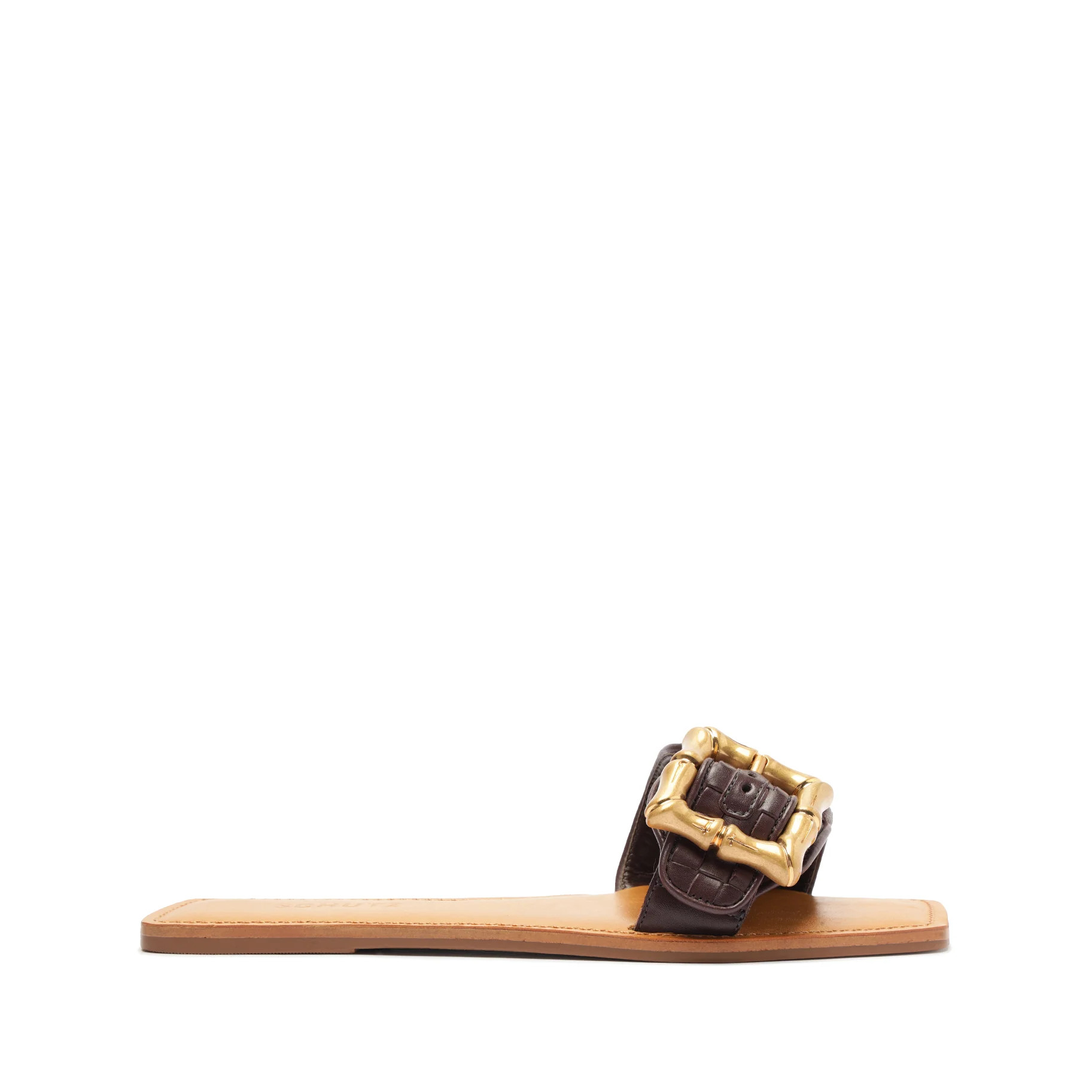 Enola Woven Leather Sandal - Enola Slides - Flat Slide Sandals | Schutz Shoes (US)