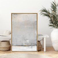 Signwin Framed Canvas Wall Art Gray Tan Pastel Watercolor Abstract Landscape Print Modern Minimalisi | Etsy (US)