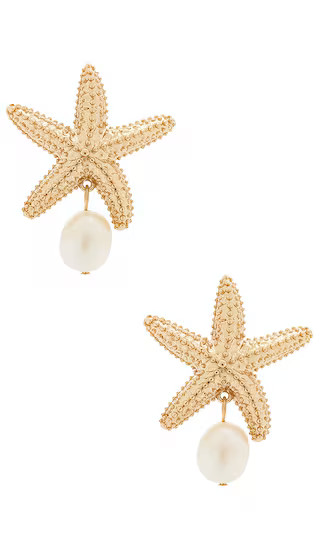 Mariam Shell Earrings in Gold | Revolve Clothing (Global)