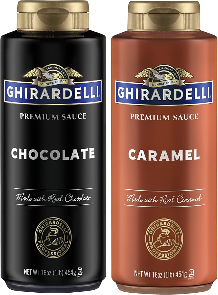 Ghirardelli Chocolate and Caramel Sauces 16 oz Squeeze Bottles | Amazon (US)