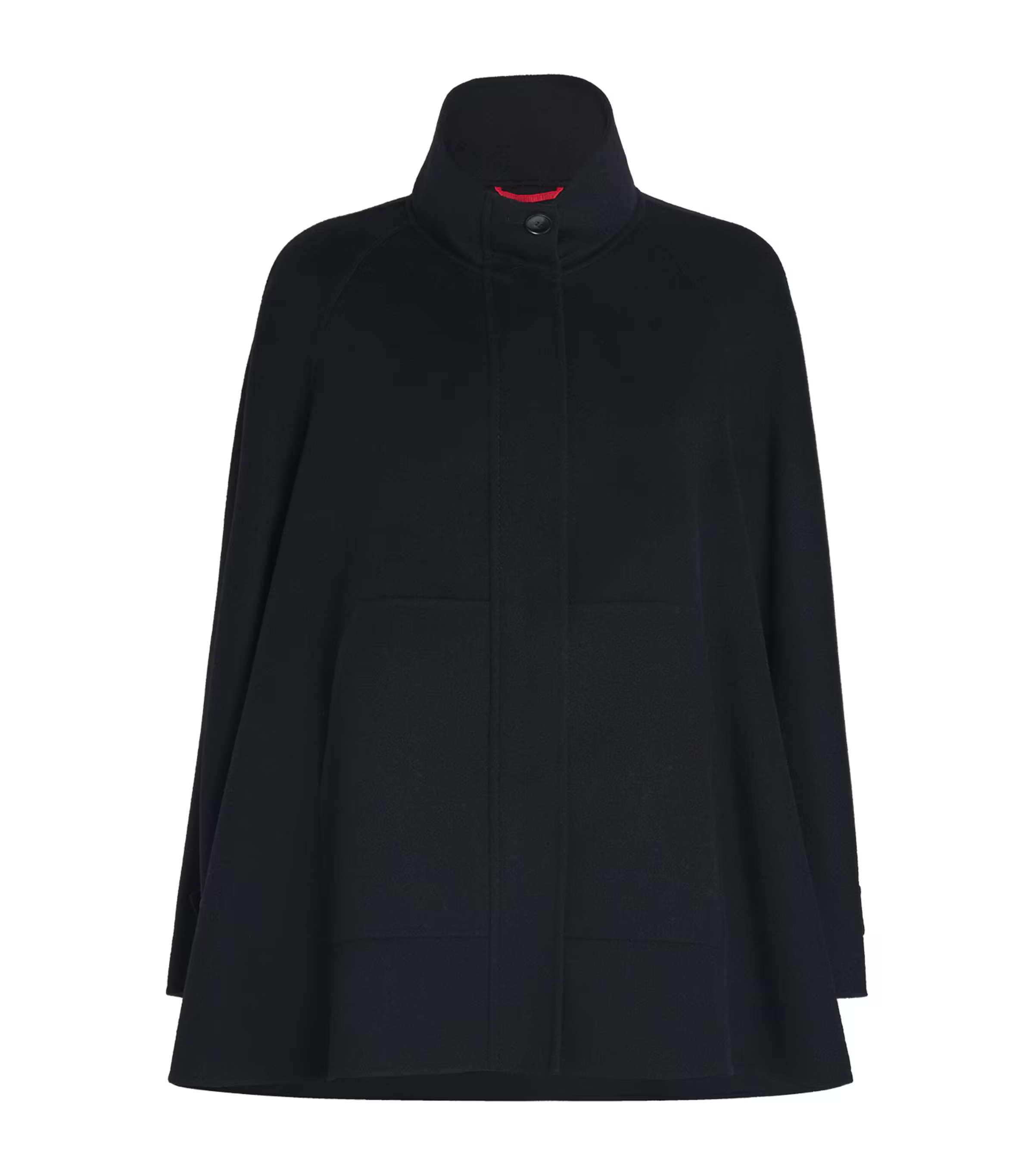 Black Virgin Wool A-Line Coat | Harrods