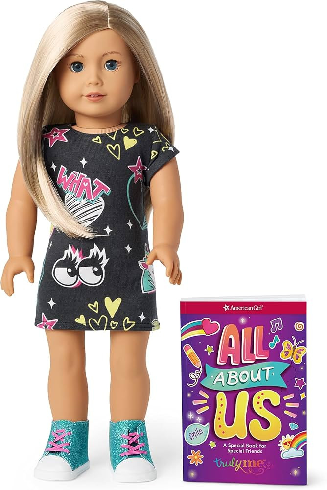 American Girl Truly Me 18-Inch Doll 100 with Dark-Blue Eyes, Layered Straight Blonde Hair, Light-... | Amazon (US)
