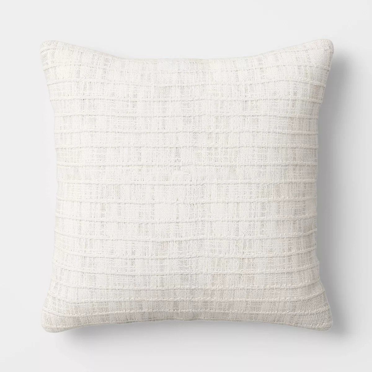 18"x18" Solid Textural Woven Pillow Ivory - Threshold™ | Target