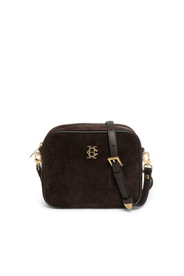 Country Camera Bag (Chocolate Suede) | Holland Cooper