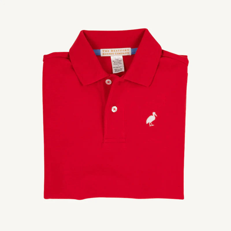 Prim & Proper Polo & Onesie - Richmond Red with Worth Avenue White Sto | The Beaufort Bonnet Company