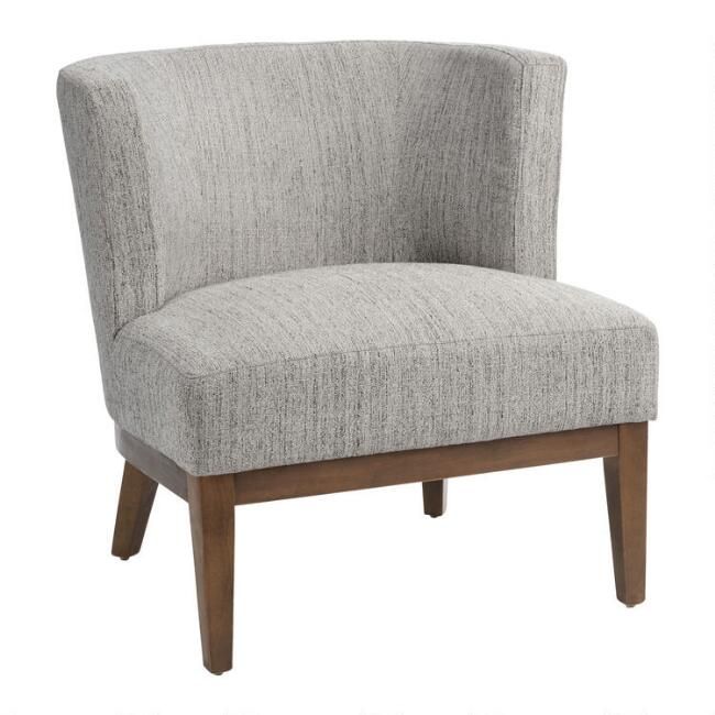 Gray Tweed Curved Back Jaden Chair | World Market