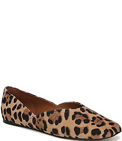 Sarto by Franco Sarto Flexa Adalina Leopard Print Suede Slip On Flats - 5 | Dillard's