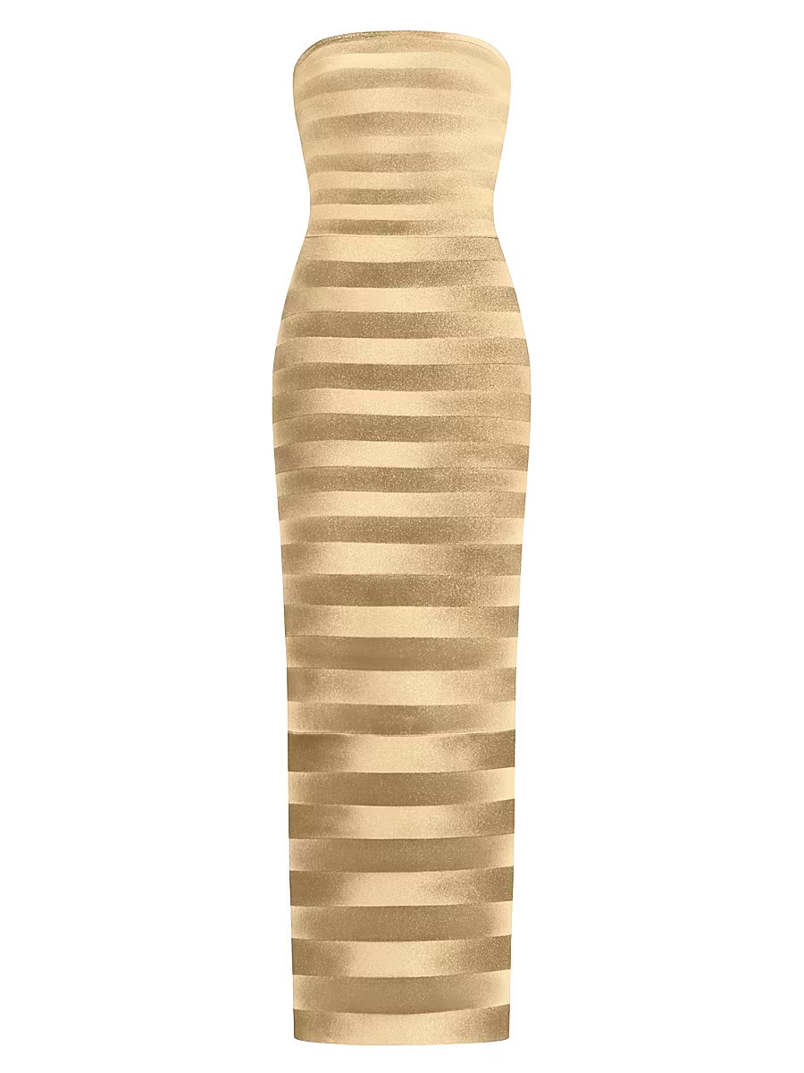 Women's The Nia Ombré Bandage Column Gown - Gold Ombre - Size XL | Saks Fifth Avenue