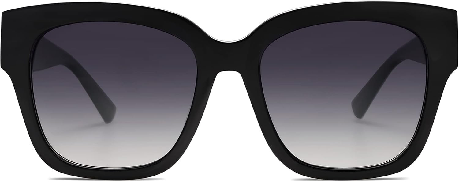 SOJOS Trendy Polarized Square Sunglasses Womens,Retro Oversized Women Thick Sun Glasses SJ2217 | Amazon (US)
