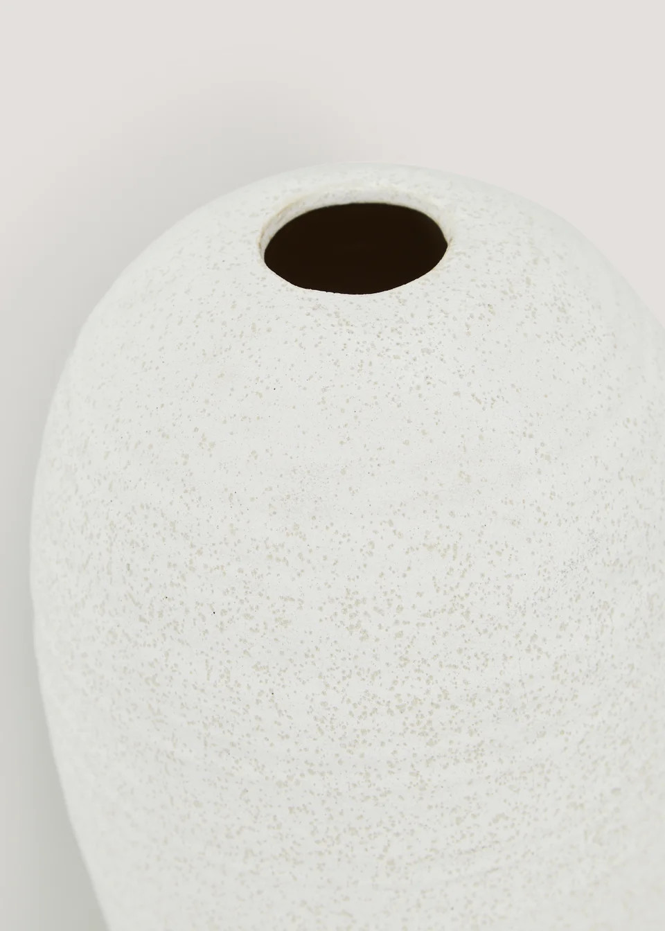 White Speckle Round Ceramic Vase (40cm) | Matalan (UK)