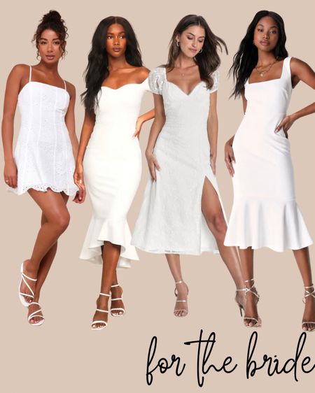 White dresses from Lulus perfect for any summer bride! 
White dress, bridal dress, for the bride, engagement party, engagement photos, reception dress, elopement, beach wedding, bridal gowns, bridal shower, bridal tea, bachelorette, summer dresses, summer bride, graduation dress, cocktail dress, formal dress 
#summerbride #whitedress #lulus #forthebride

#LTKParties #LTKWedding #LTKFindsUnder100