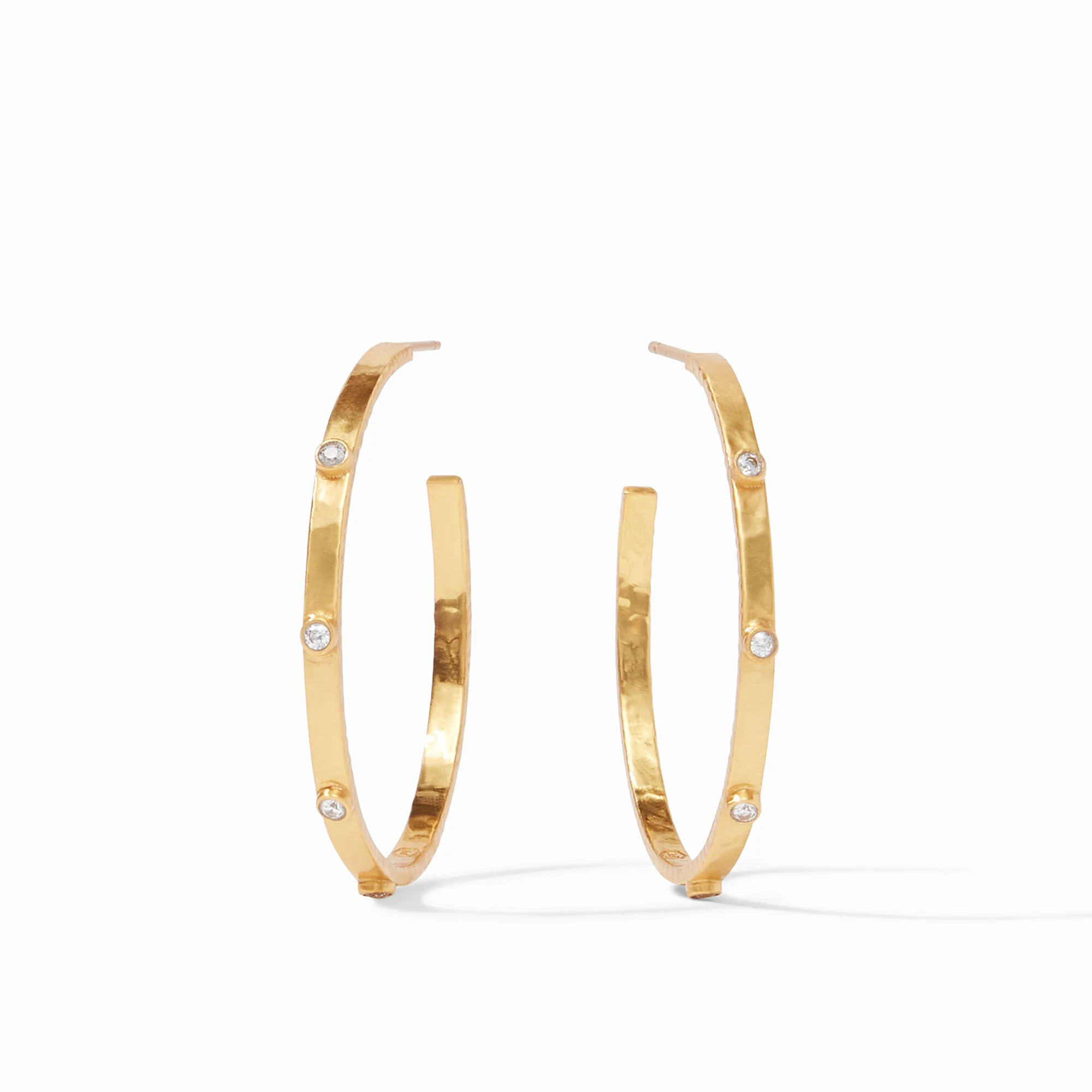 Crescent Gemstone Hoop Earrings | Julie Vos | Julie Vos