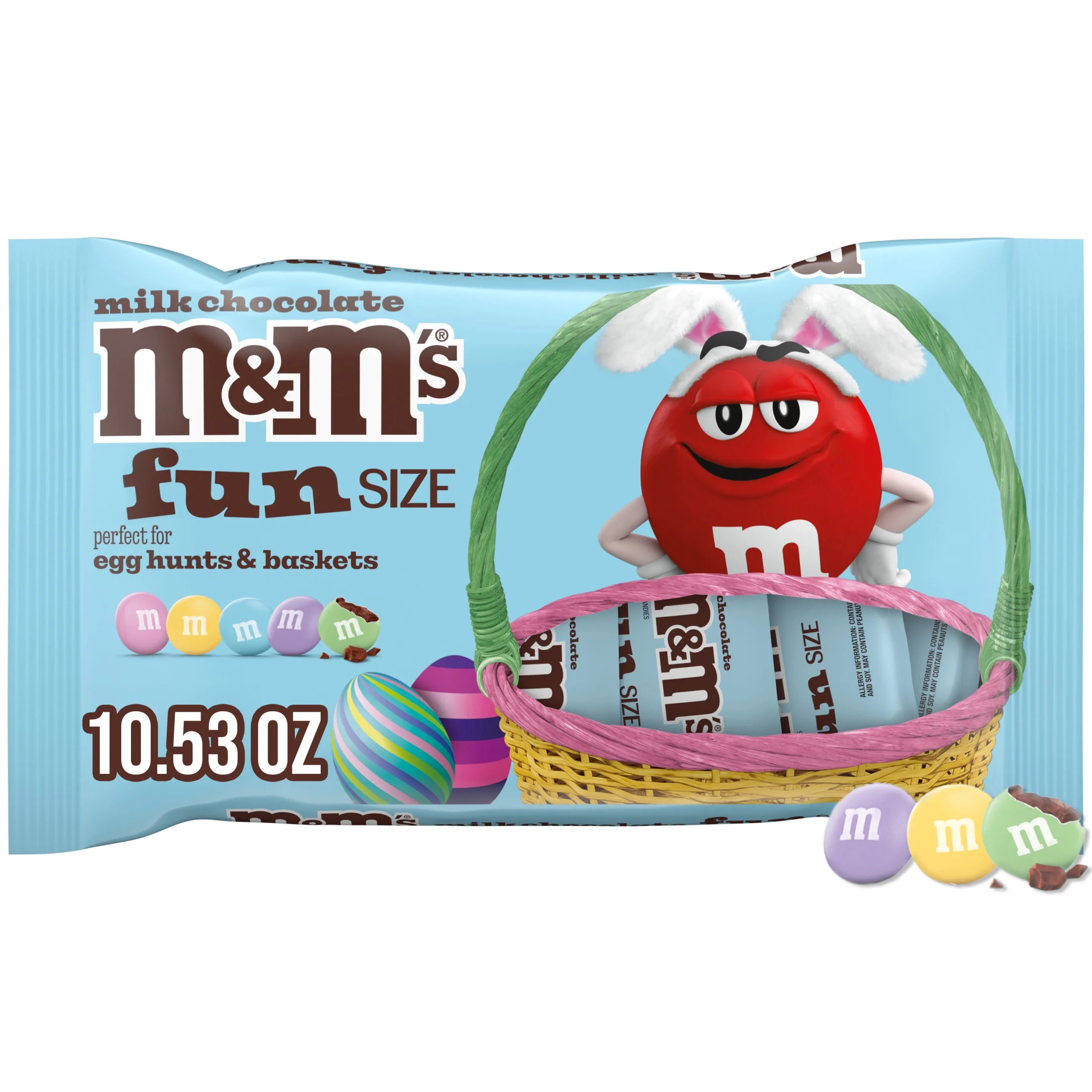 M&M's Easter Milk Chocolate Fun Size Individually Wrapped Easter Candy for Basket and Egg Stuffer... | Walmart (US)