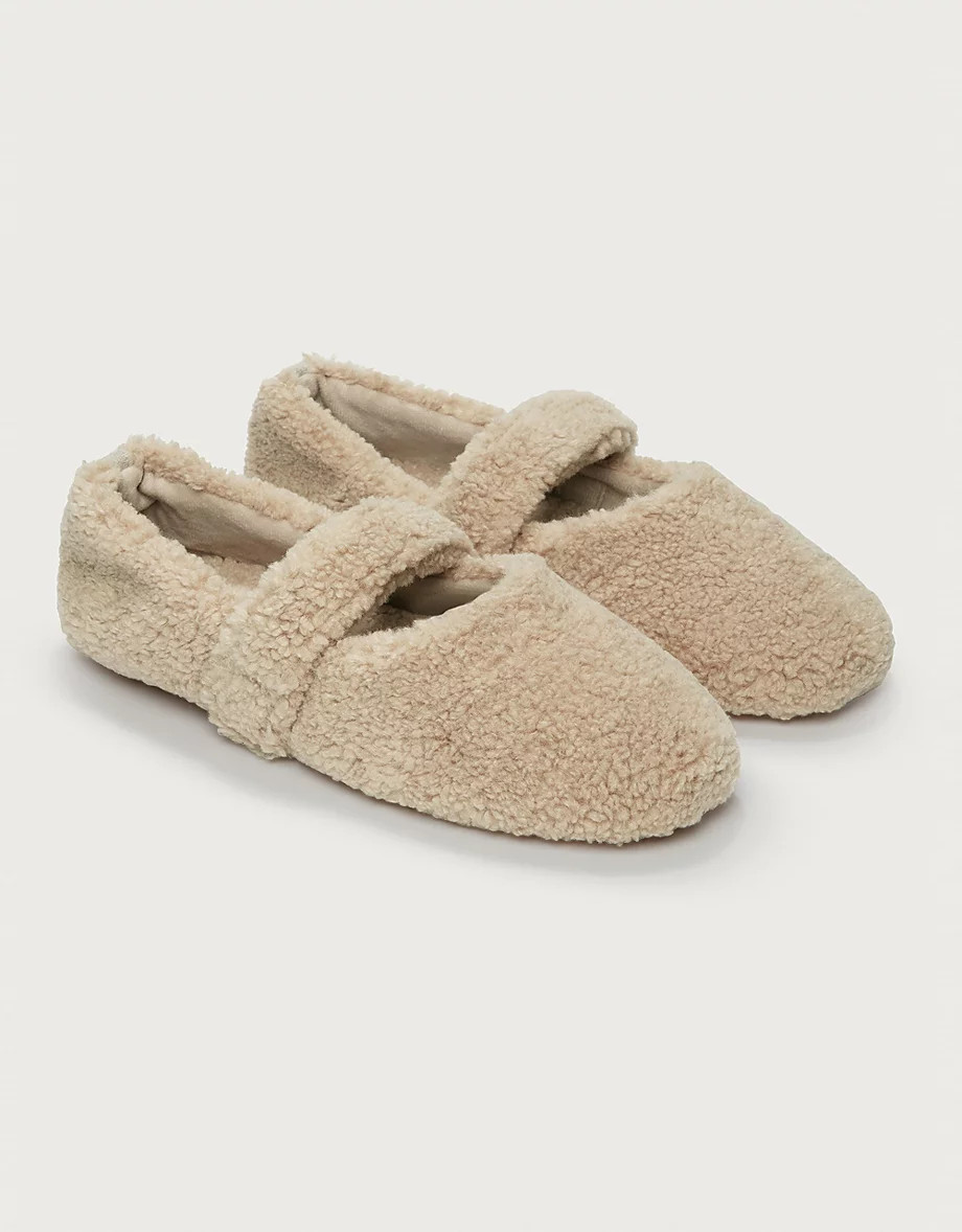 Borg Ballet Slippers | The White Company UK & ROW