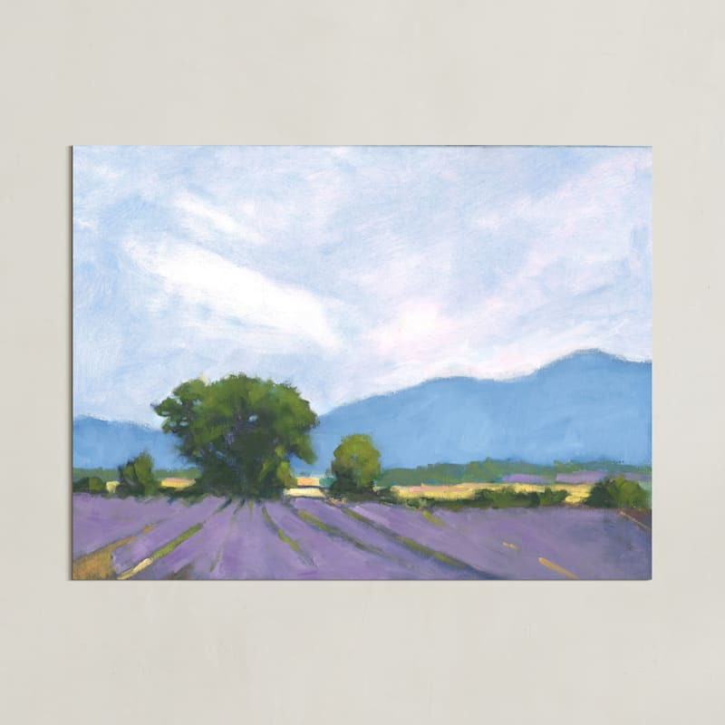 "Lavender Fields" - Painting Limited Edition Art Print by Marie Stone. | Minted