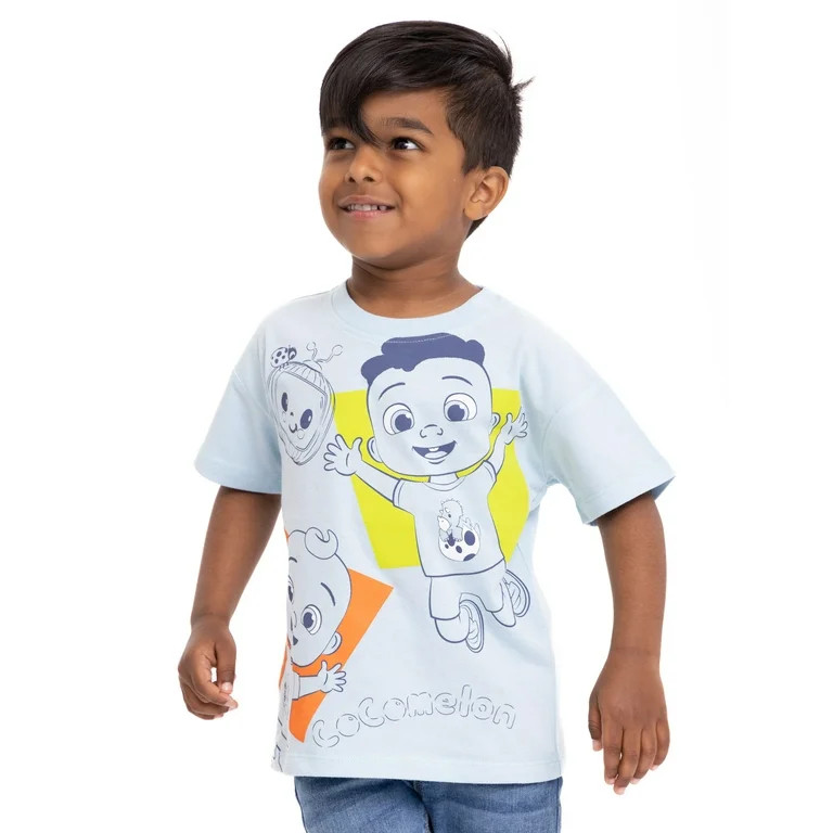 Cocomelon Toddler Boys or Girls Short Sleeve Crewneck T-Shirt, Sizes 12M-5T - Walmart.com | Walmart (US)