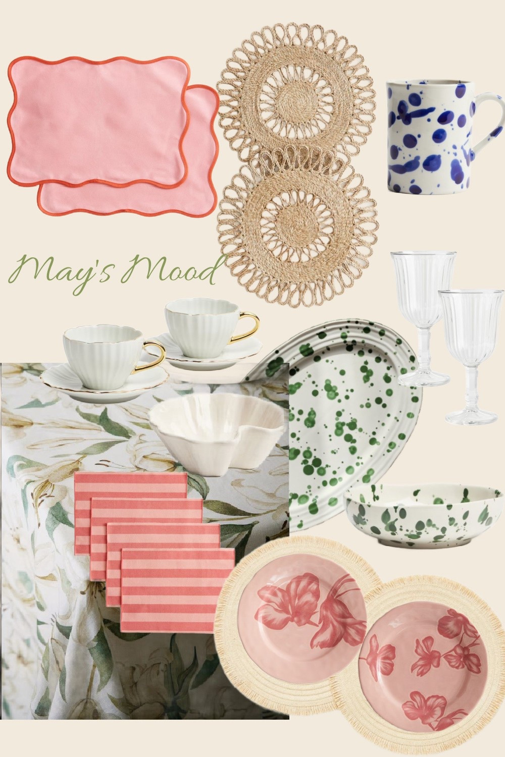 Spring hosting mood board palette inspired by H&M!

#LTKStyleTip #LTKHome #LTKSeasonal