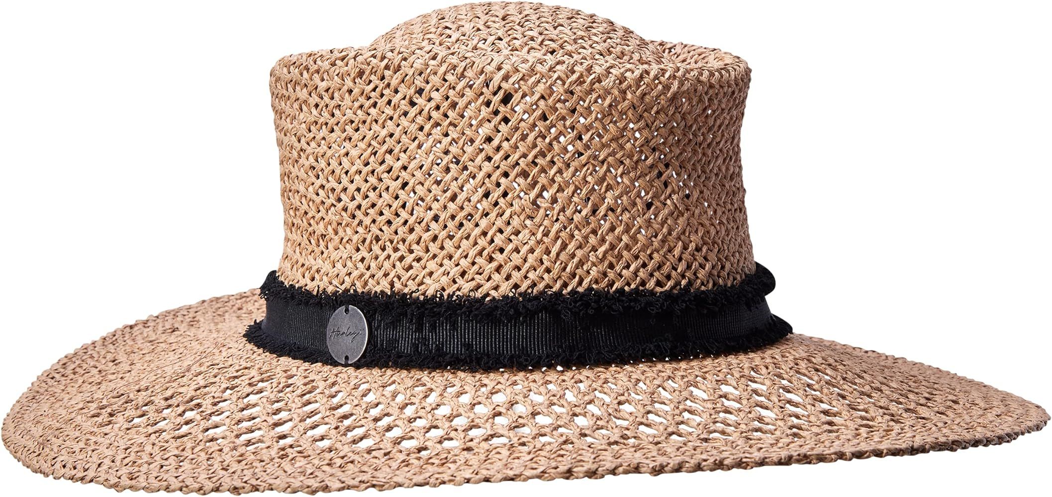 Hurley Women's Straw Hat - Santa Rosa Lightweight Wide Brim Panama Straw Sun Hat | Amazon (US)