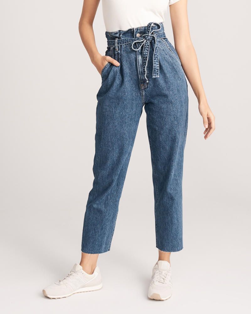 Womens Paperbag Waist Jeans | Womens Bottoms | Abercrombie.com | Abercrombie & Fitch US & UK