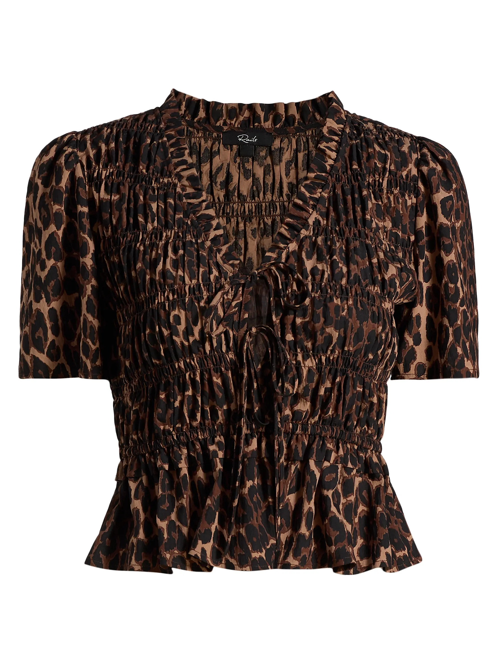 Portia Leopard Print Top | Saks Fifth Avenue