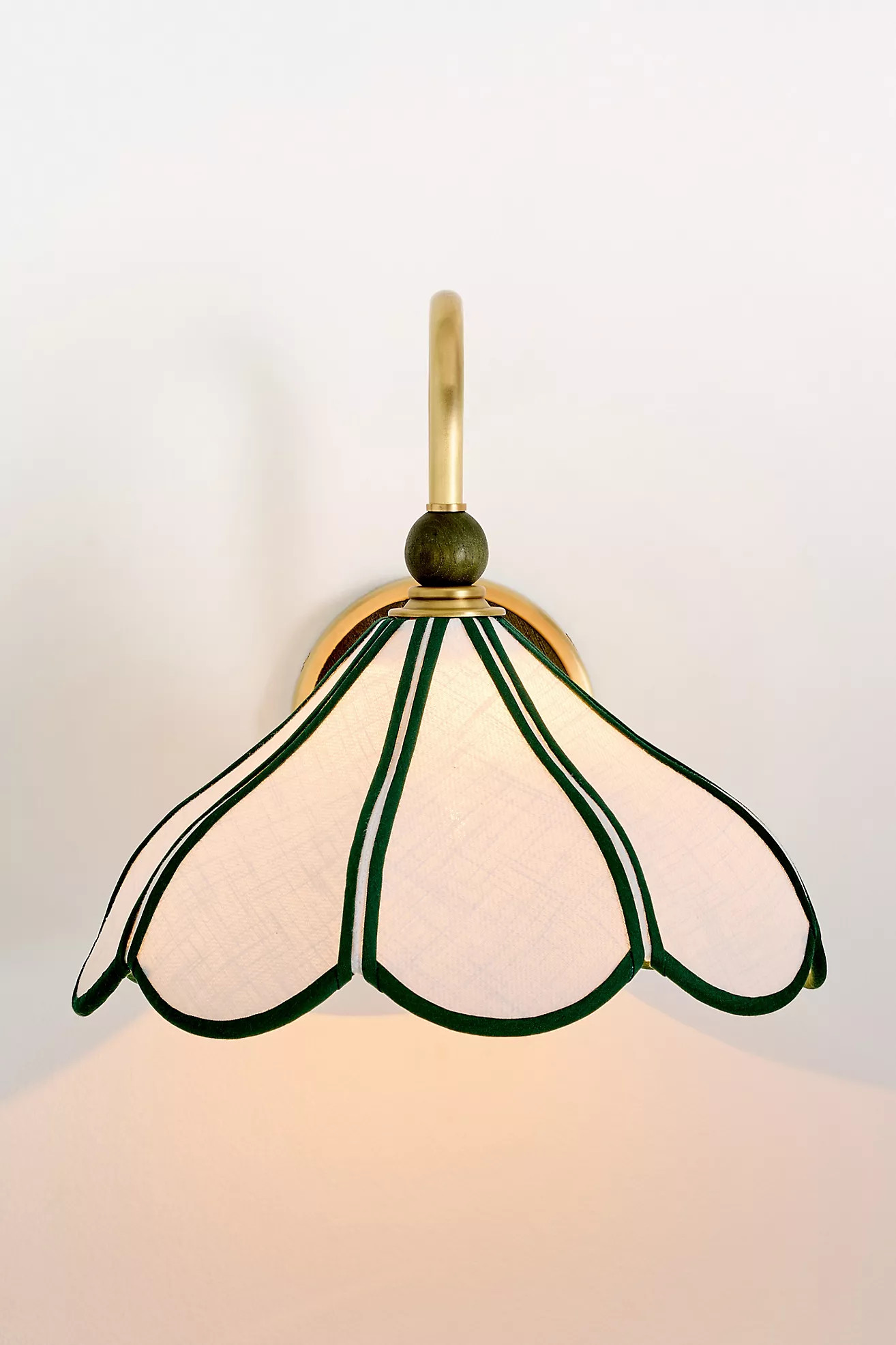 Vicky Scalloped Wood Wall Sconce | Anthropologie (US)