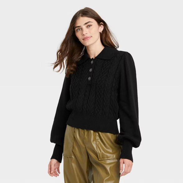 Women's Collared Pullover Sweater - Who What Wear™ | Target