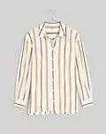 Flannel Oversized Boyfriend Shirt in Stripe | Madewell