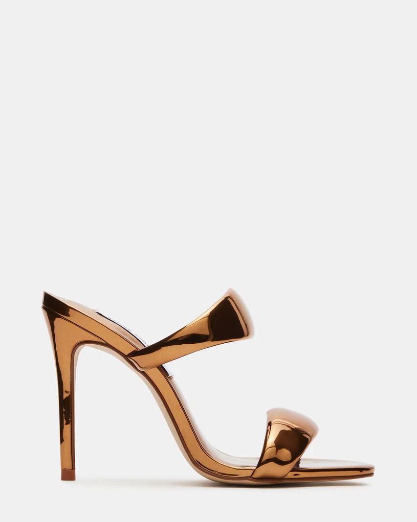 SATURN Bronze Stiletto Mule Heel | Women's Heels | Steve Madden (US)
