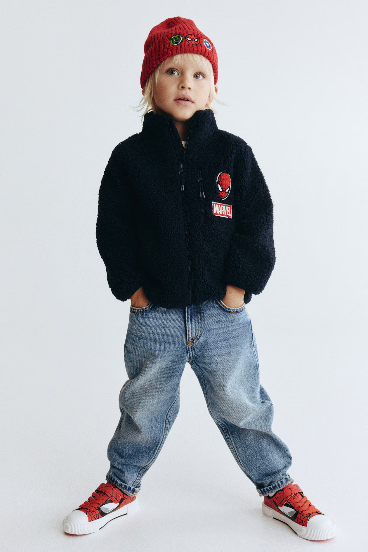 Appliquéd Teddy Fleece Jacket | H&M (US + CA)