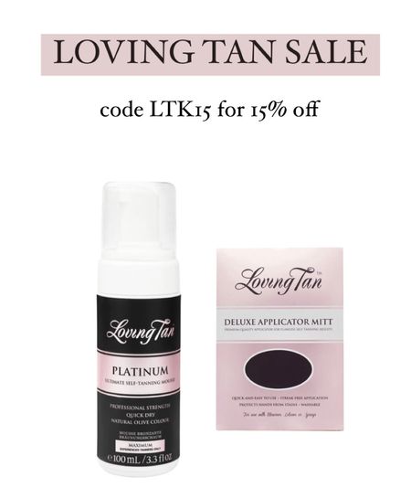 Code LTK15 for 15% off everything from Loving Tan! My favorite is their platinum self tanner.

#LTKsalealert