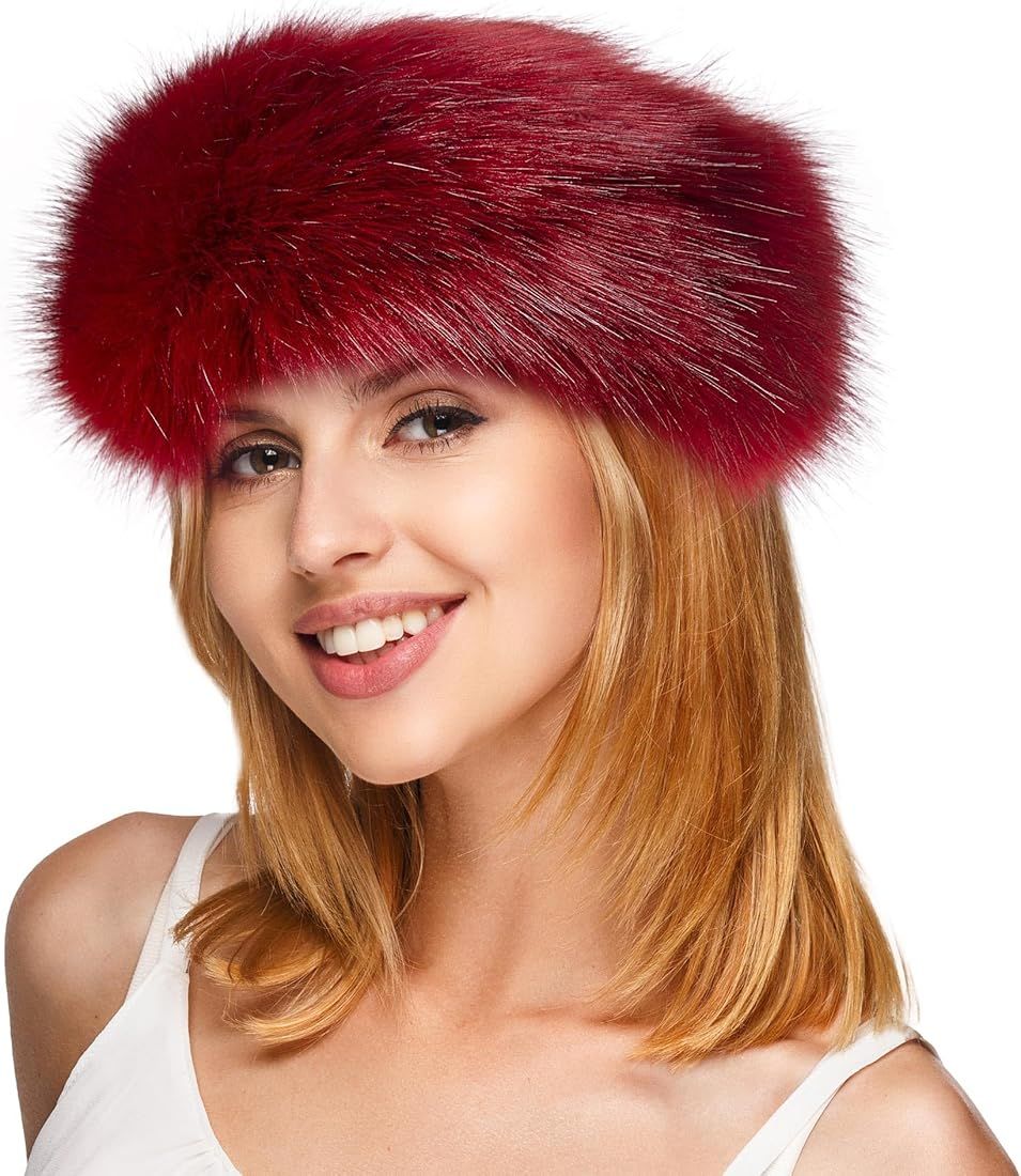 Yetagoo Faux Fur Headband for Women Winter Earwarmer Earmuff Hat Ski | Amazon (US)