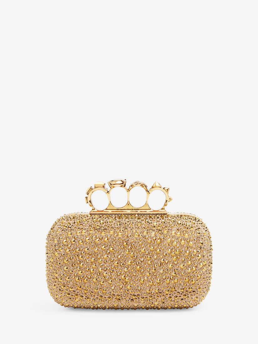 Women's Knuckle Clutch in Gold | Alexander McQueen