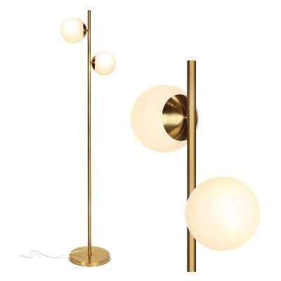 Brightech Sphere Globe Light Standing Floor Lamp with LED Bulbs and Smart Home Compatibility for ... | Target