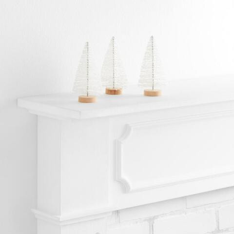 White Bottlebrush Tree Decor 3 Pack | World Market