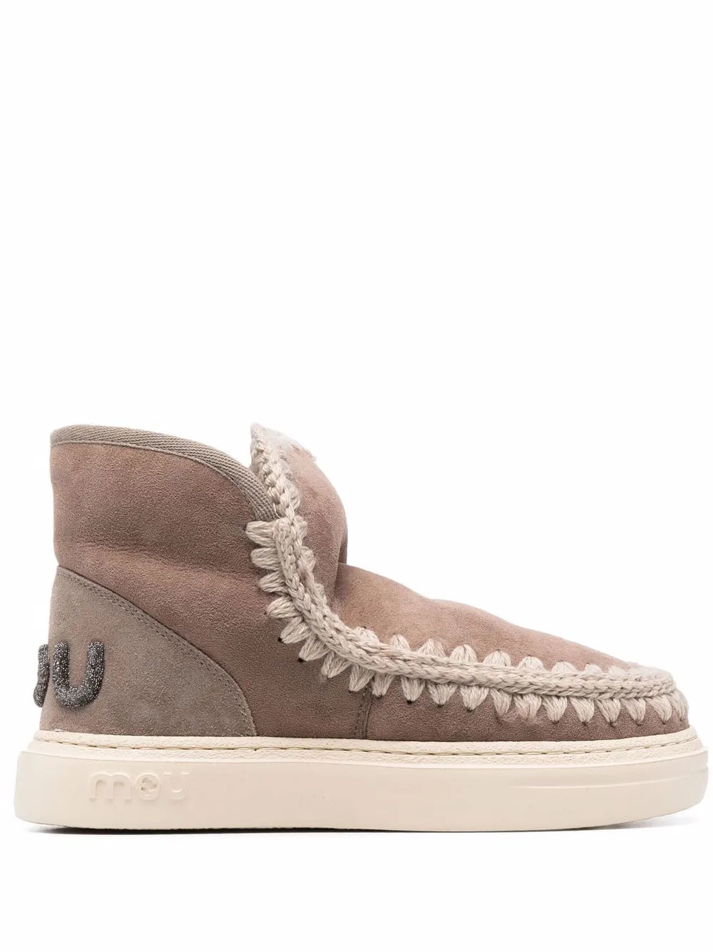Mou Crochet stitch-trim Sneaker Boots - Farfetch | Farfetch Global