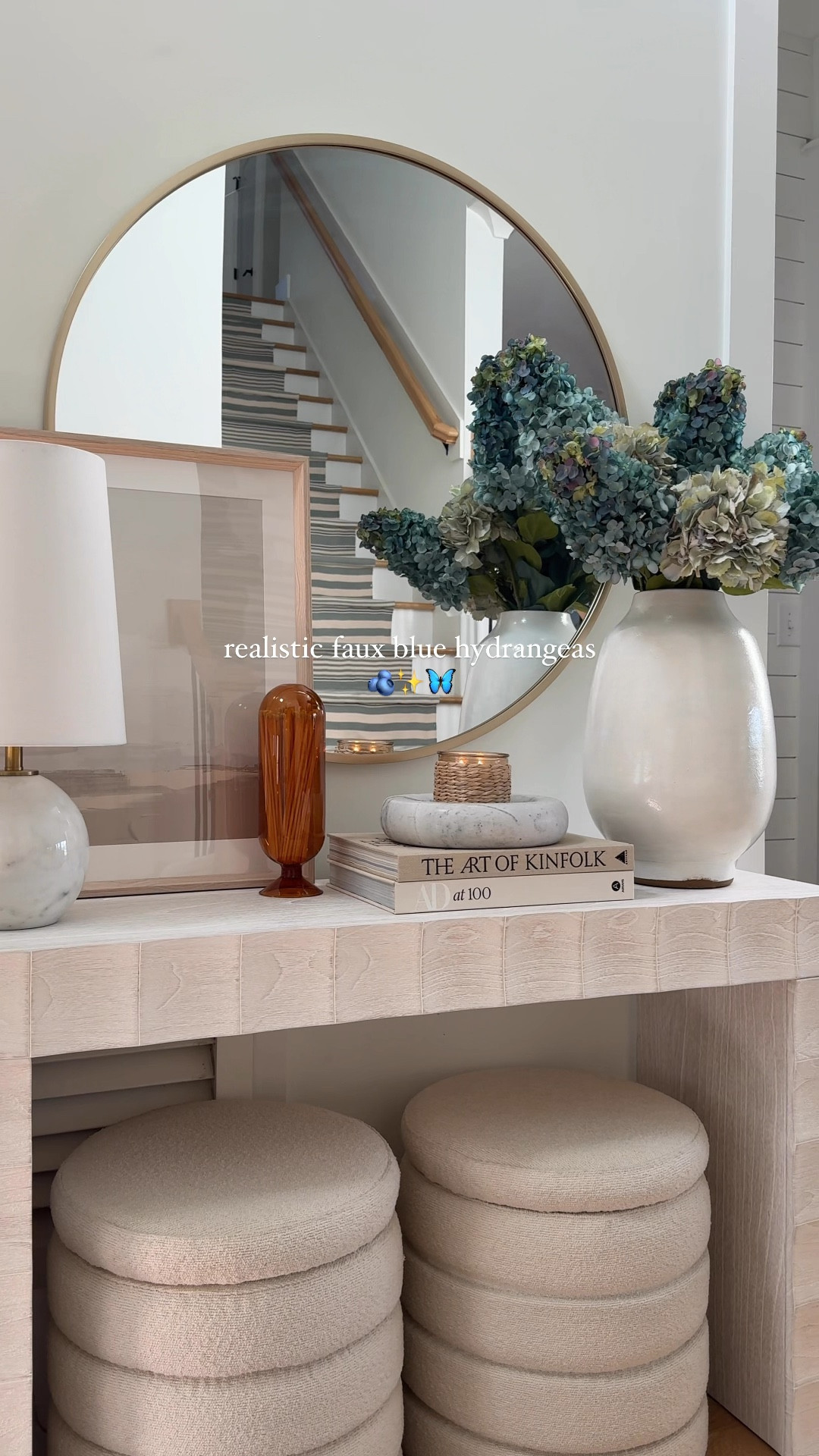 the prettiest faux blue hydrangeas for spring and summer 🫐 | these come in so many colors, I love the cone shape + they come as a set of 2 @amazonhome @amazon ✨

#amazon #amazonhome #fauxflowers #bluehydrangea #entrywaydecor #entrywaytable #nancymeyers #summerdecor 

#LTKSeasonal #LTKHome #LTKFindsUnder50