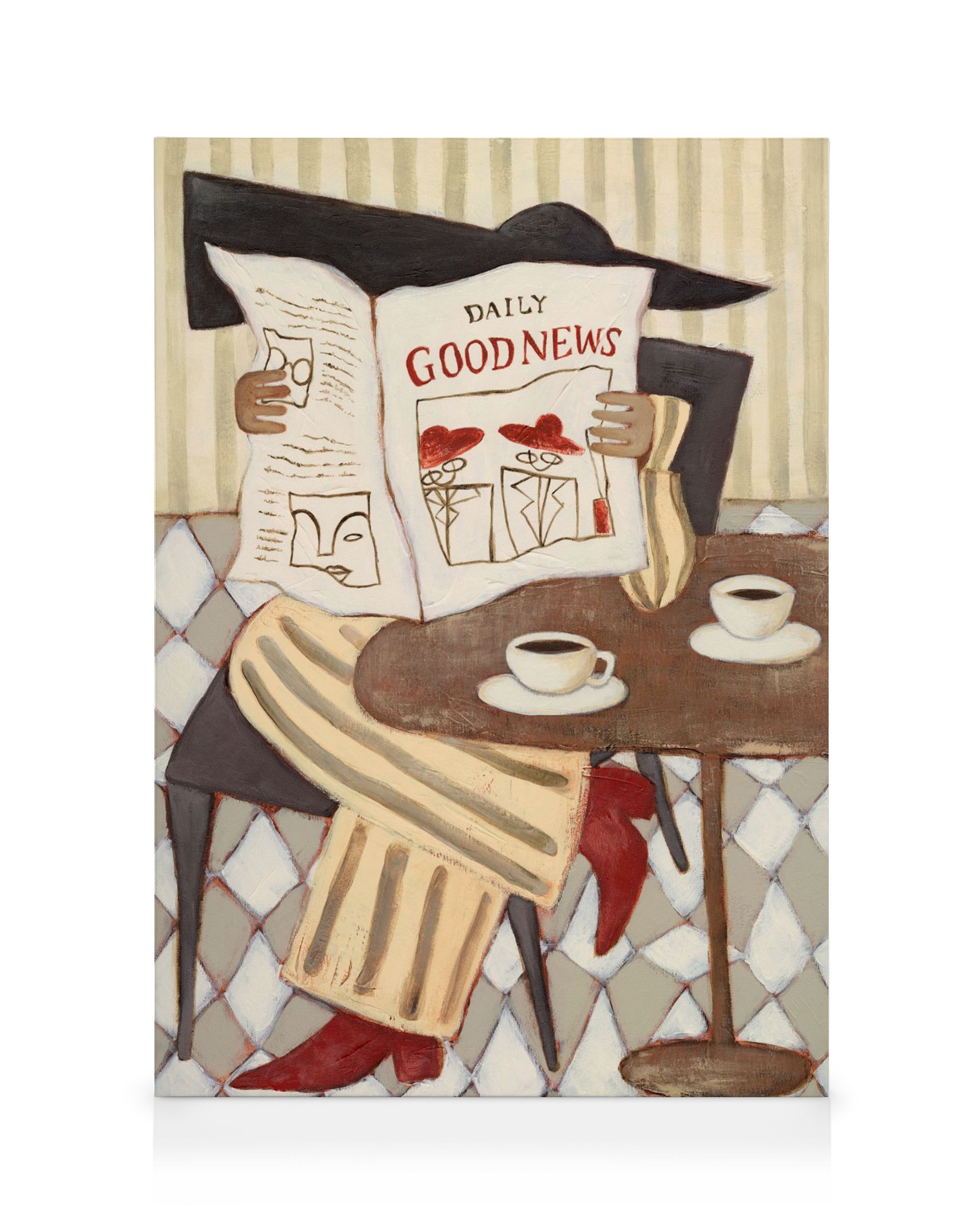 The Good News Café Canvas print | Desenio